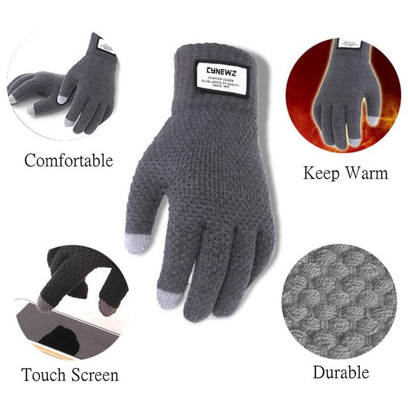 Winter Men Knitted Gloves - Maves Apparel