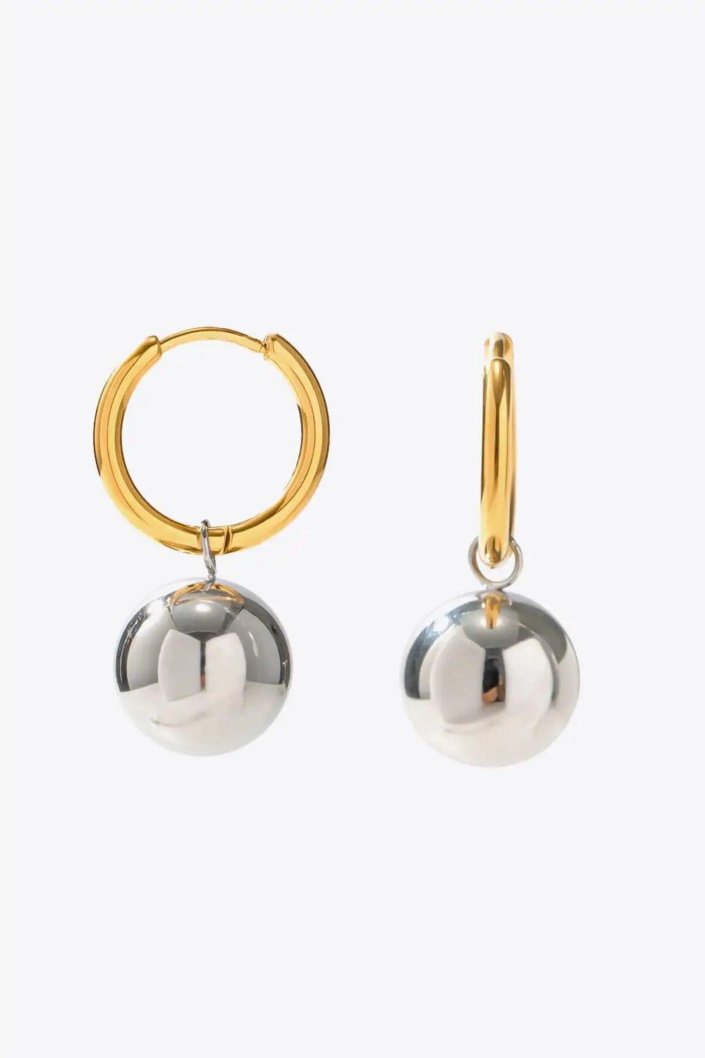 Drop Earrings with 18K Gold-Plated Copper Balls - Maves Apparel