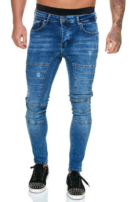 Men's Fashion High Waist Slim Jeans - Maves Apparel