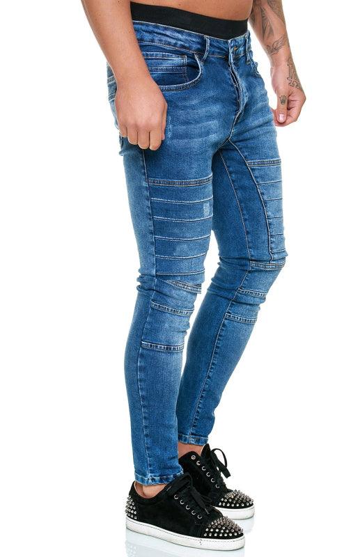 Men's Fashion High Waist Slim Jeans - Maves Apparel